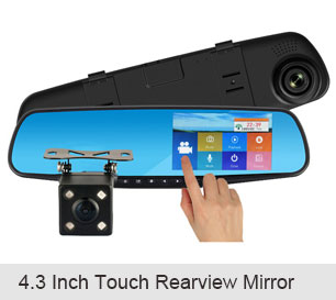 Touch Screen Rear View Mirror
